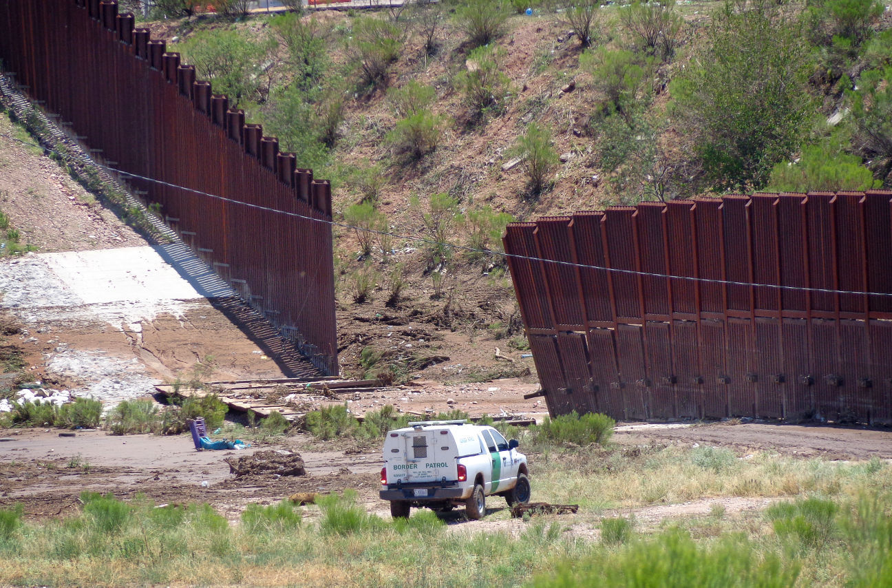 Flood damge to border fence